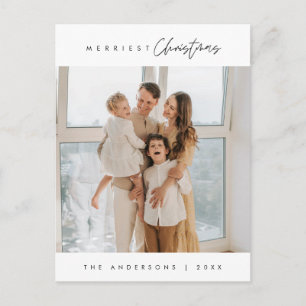 Carte Postale Joyeux Noël, Photo de famille, Salutation de saiso