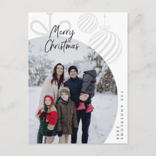 Carte Postale Joyeux Noël, Photo de famille, voeux de vacances