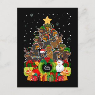 Carte Postale Joyeux Noël Raton Laveur Noël Arbre de Noël Xmas C