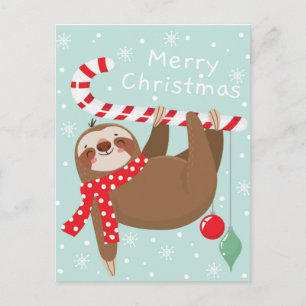 Carte Postale Joyeux Noël Sloth