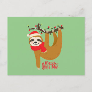 Carte Postale Joyeux Noël Sloth