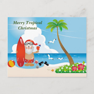Carte Postale Joyeux Noël tropical