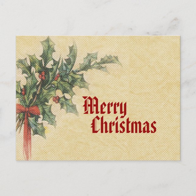 Carte postale Joyeux Noël vintage (Devant)