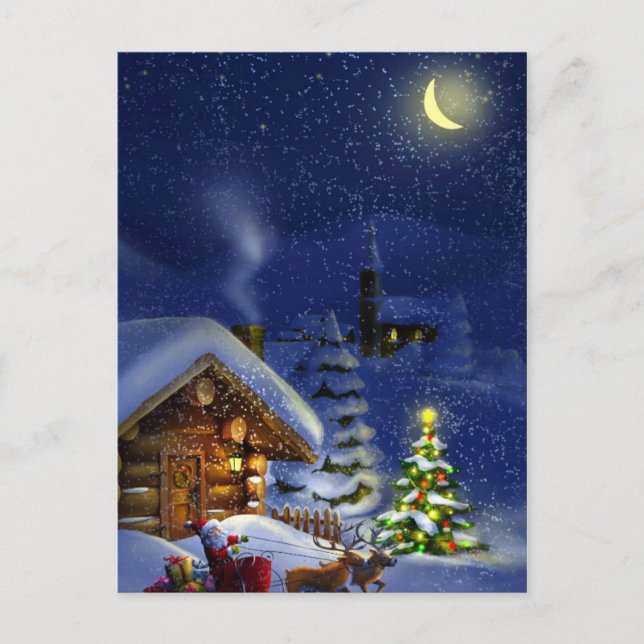 Carte Postale Joyeux Noël vintage (Devant)