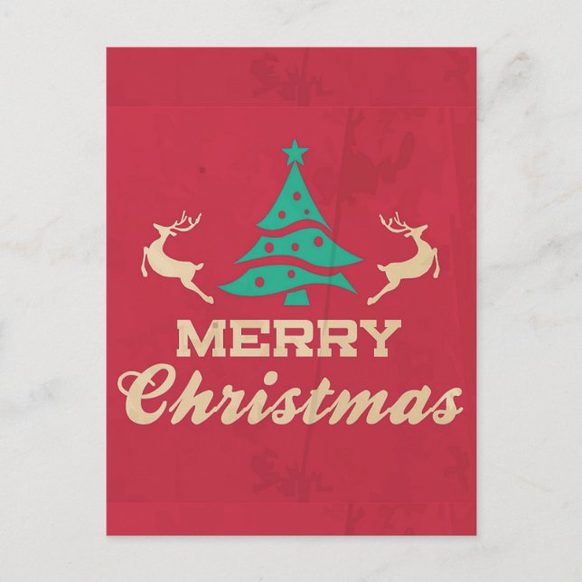 Carte postale Joyeux Noël Vintage Tree (Devant)