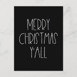 Carte Postale Joyeux Noël y'all drôle vacances