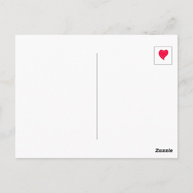 Carte Postale Joyeux Nouvel An ~coeur de ruban ~ (Dos)