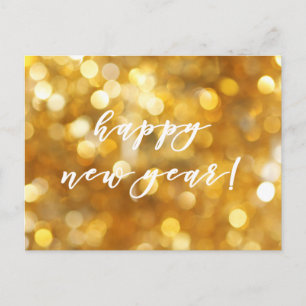 Carte Postale Joyeux Nouvel An Glamour Éclairage Or