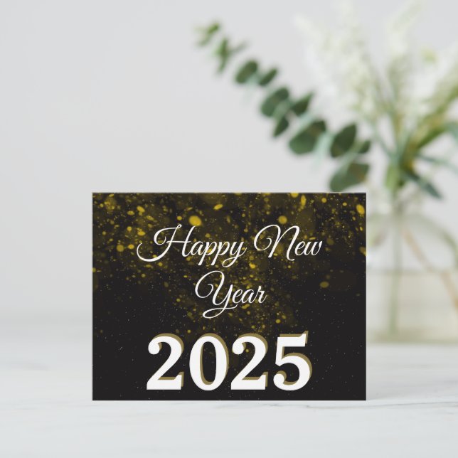 Carte Postale Joyeux Nouvel An Joyeux Noël Fête 2025 (Debout devant)
