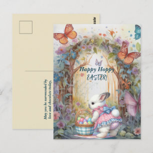 Carte Postale Joyeux oeufs de lapin de Pâques Hoppy