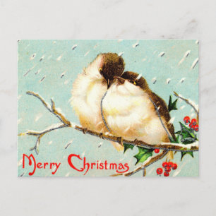 Carte postale Joyeux Oiseaux Vintages Noël