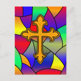 Carte Postale Joyeux Pâques | Verre et croix