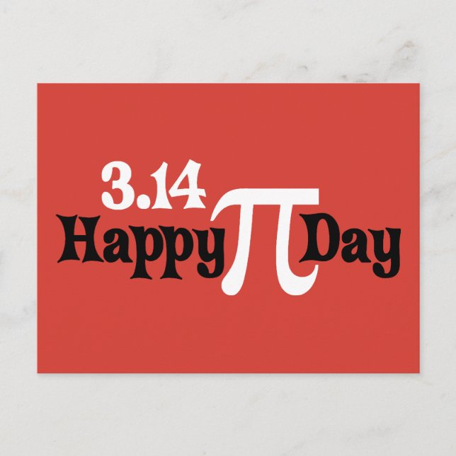 Carte Postale Joyeux Pi Day 3.14 - 14 mars (Devant)