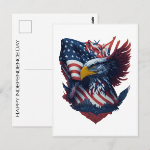 Carte Postale Joyeux Quatre Juillet Art Liberté Fête De L'indépe