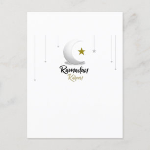 Carte Postale Joyeux Ramadan Kareem Élégant cadeau du croissant 