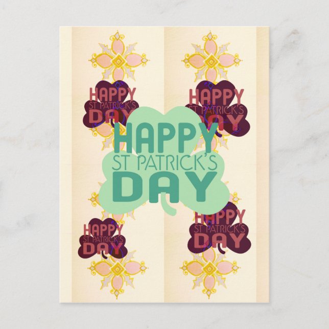 Carte Postale Joyeux Saint Patrick's Day Lovely Art Print (Devant)