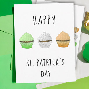 Carte Postale Joyeux St. Patrick`s day Irland Color Muffins