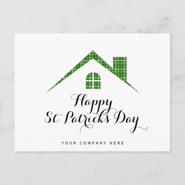 Carte Postale Joyeux St. Patrick's Day Real Estate House (Devant)