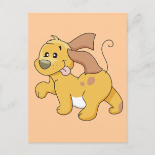 Carte Postale Joyeux T-shirts et cadeaux de Chien Brown