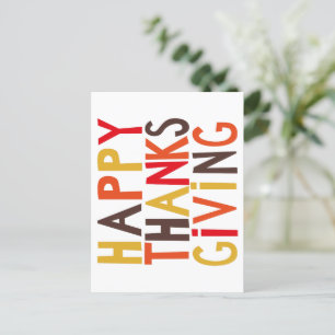 Carte Postale Joyeux Thanksgiving personnalisé !