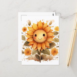 Carte Postale Joyeux tournesol