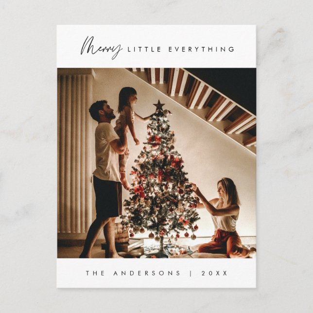 Carte Postale Joyeux Tout, Noël, Photo de famille (Devant)