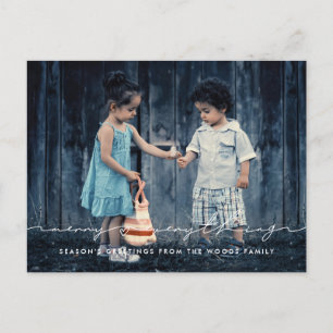 Carte Postale Joyeux tout Texte manuscrit photo de vacances