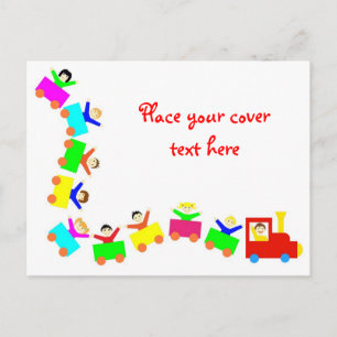 Carte Postale Joyeux Train pour enfants