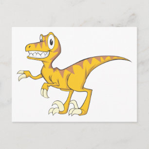 Carte Postale Joyeux Velociraptor Dinosaur