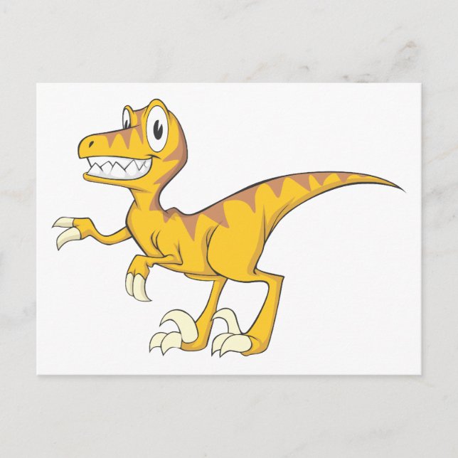 Carte Postale Joyeux Velociraptor Dinosaur (Devant)