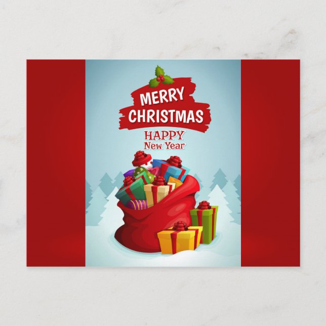 Carte Postale Joyeux voeux de vacances (Devant)