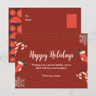 Carte Postale Joyful Joyful Happy Holidays Wives : With Love & L