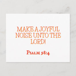 Carte Postale  Joyful Noise 4 Psalm 98:4 Christian Scripture