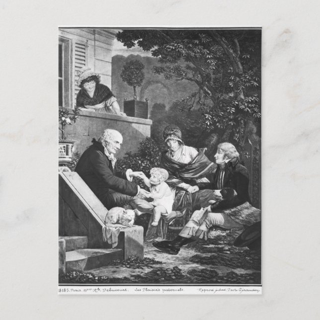 Carte Postale Joys d'être père, c.1797 (Devant)