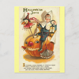 Carte Postale Joys d'Halloween vintage