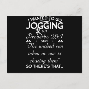 Carte Postale J'Recherché Aller Jogging Mais Proverbes Bible Ver