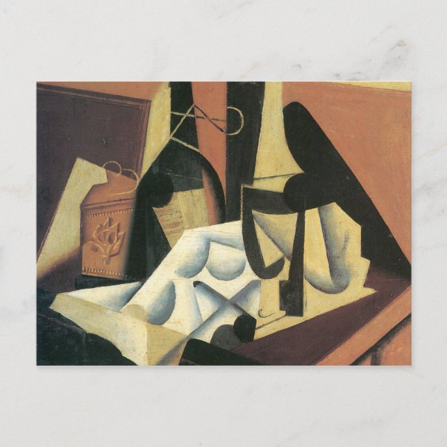 Carte Postale Juan Gris - Demeure de vie avec une nappe blanche (Devant)