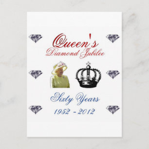 Carte Postale Jubilé de diamants du Queens 1952-2012 60 ans