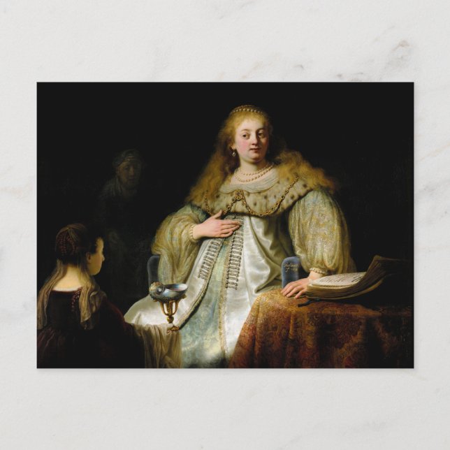 Carte Postale Judith au banquet d'Holofernes par Rembrandt (Devant)