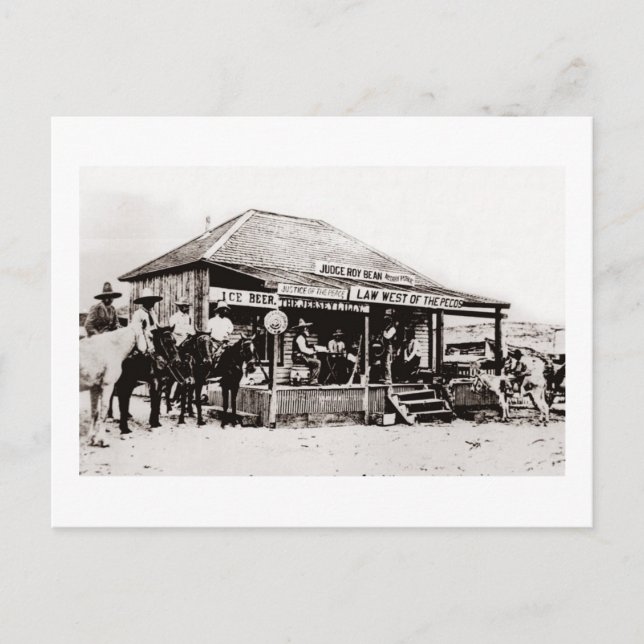 Carte Postale Juge Roy Bean Law à l'ouest du Pecos (Devant)