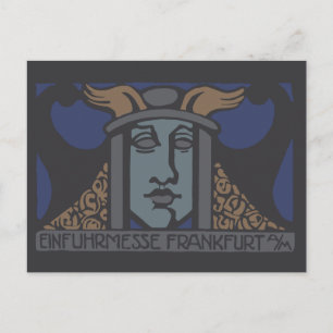 Carte Postale Jugendstil Einfuhrmesse 1919 Francfort-sur-le-Main