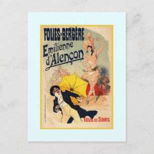 Carte Postale Jules Chéret, publicité, 1890