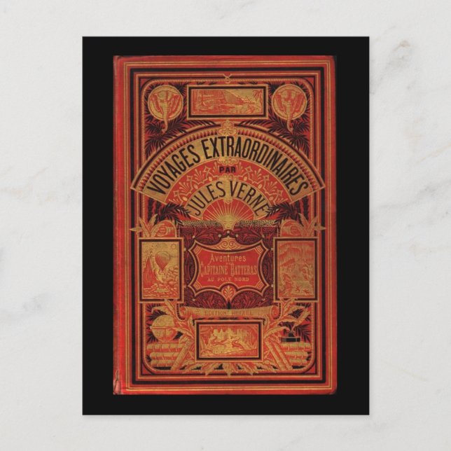 Carte Postale Jules Verne Voyages extraordinaires Couverture du  (Devant)