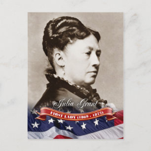 Carte Postale Julia Grant, Première Dame des Etats-Unis