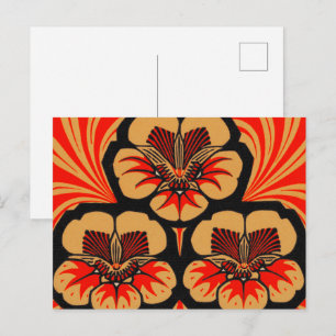 Carte Postale Julie de Graag Art nouveau vintage bois gravé de f