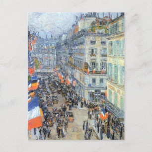 Carte Postale July Fourteenth, Rue Daunou by Childe Hassam