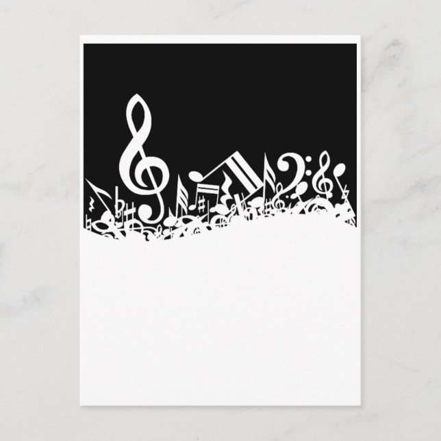 Carte Postale Jumble de symboles musicaux (Devant)