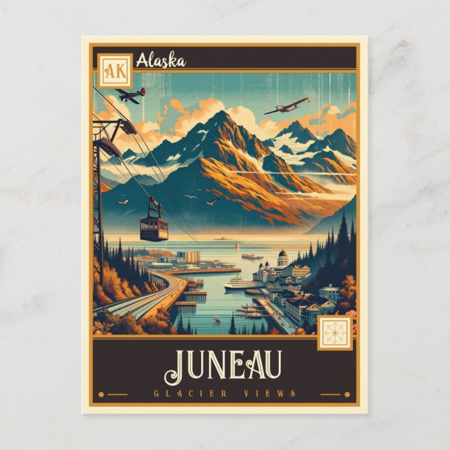 Carte Postale Juneau (Alaska) | VINTAGE (Devant)