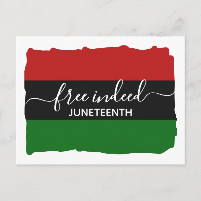 Carte Postale JUNETEENTH Moderne Vraiment Libre (Devant)