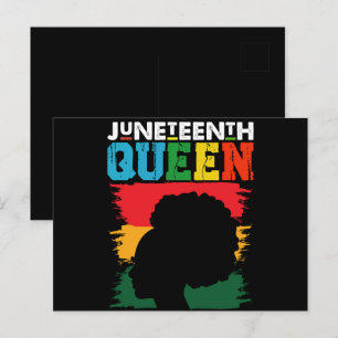 Carte Postale Junetten Queen Black Afro Melanin Girl
